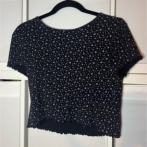 American Eagle Cropped Ribbed Tee